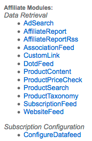 AvantLink API documentation affiliate screenshot